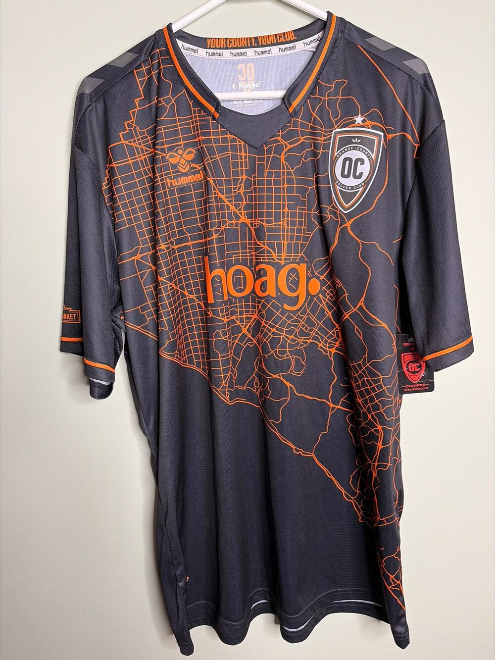 Hummel Orange County Soccer Club County Roads Jersey XXL